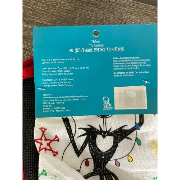 Disney Nightmare‎ Before Christmas 3-Piece + Hand Towels Kitchen Set Skellington - Picture 10 of 14
